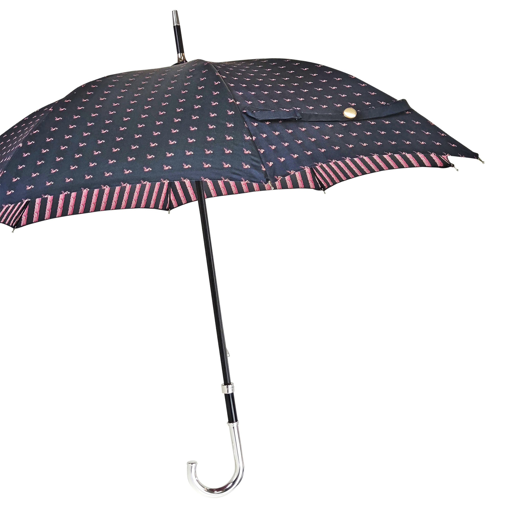 Refined Masterpiece – Men’s Umbrella with Silver-Plated Handle