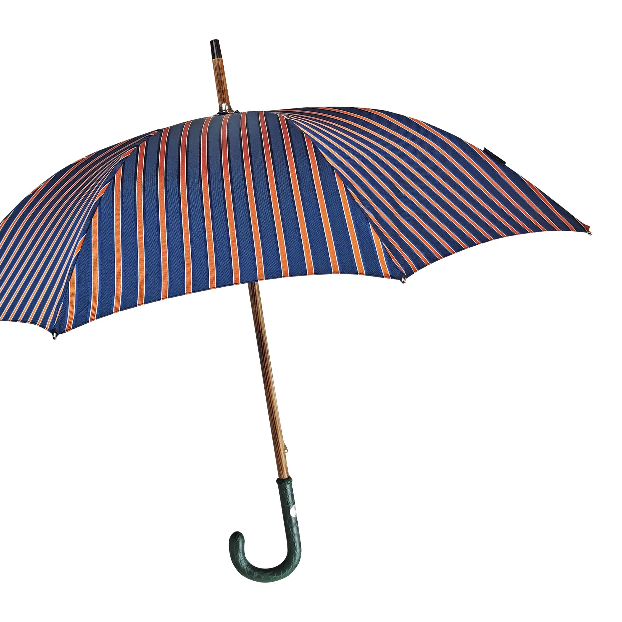 Luxury Stylish Umbrella with Green Caiman Crocodile Leather Handle