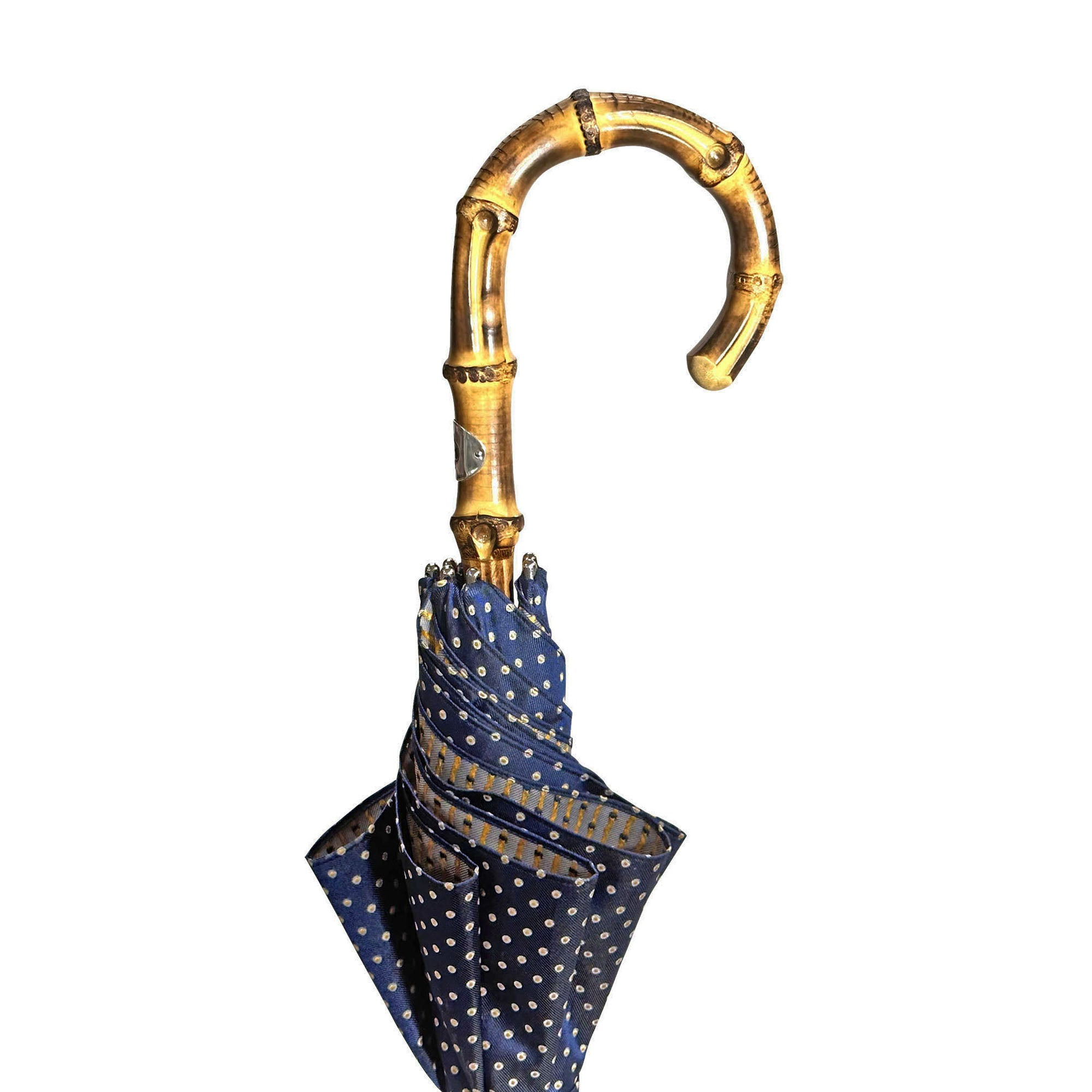 Handcrafted Whanghee Bamboo Umbrella with Elegant Dot Pattern