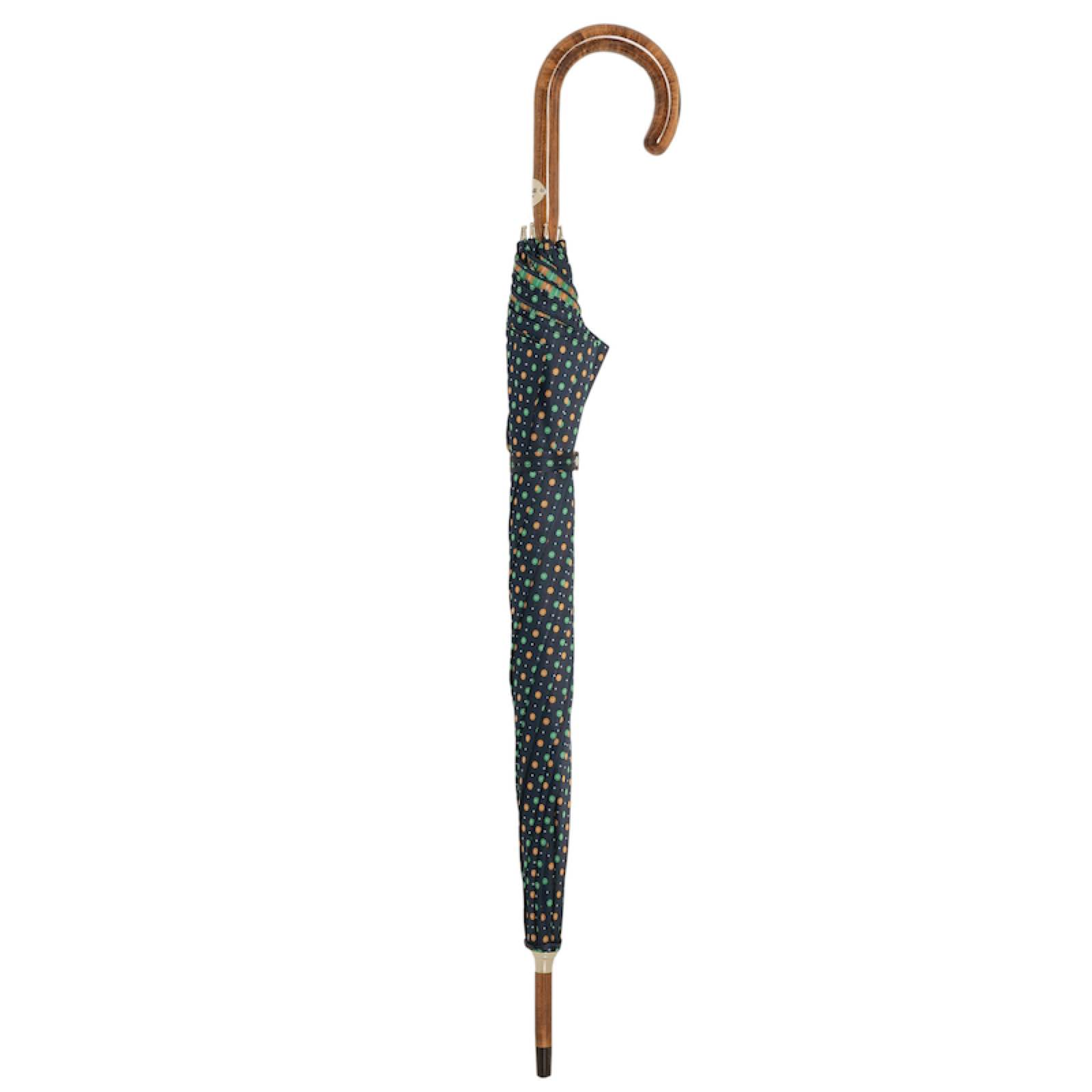 Maple Stick Umbrella with Little Flowers, Handmade Italian Craft