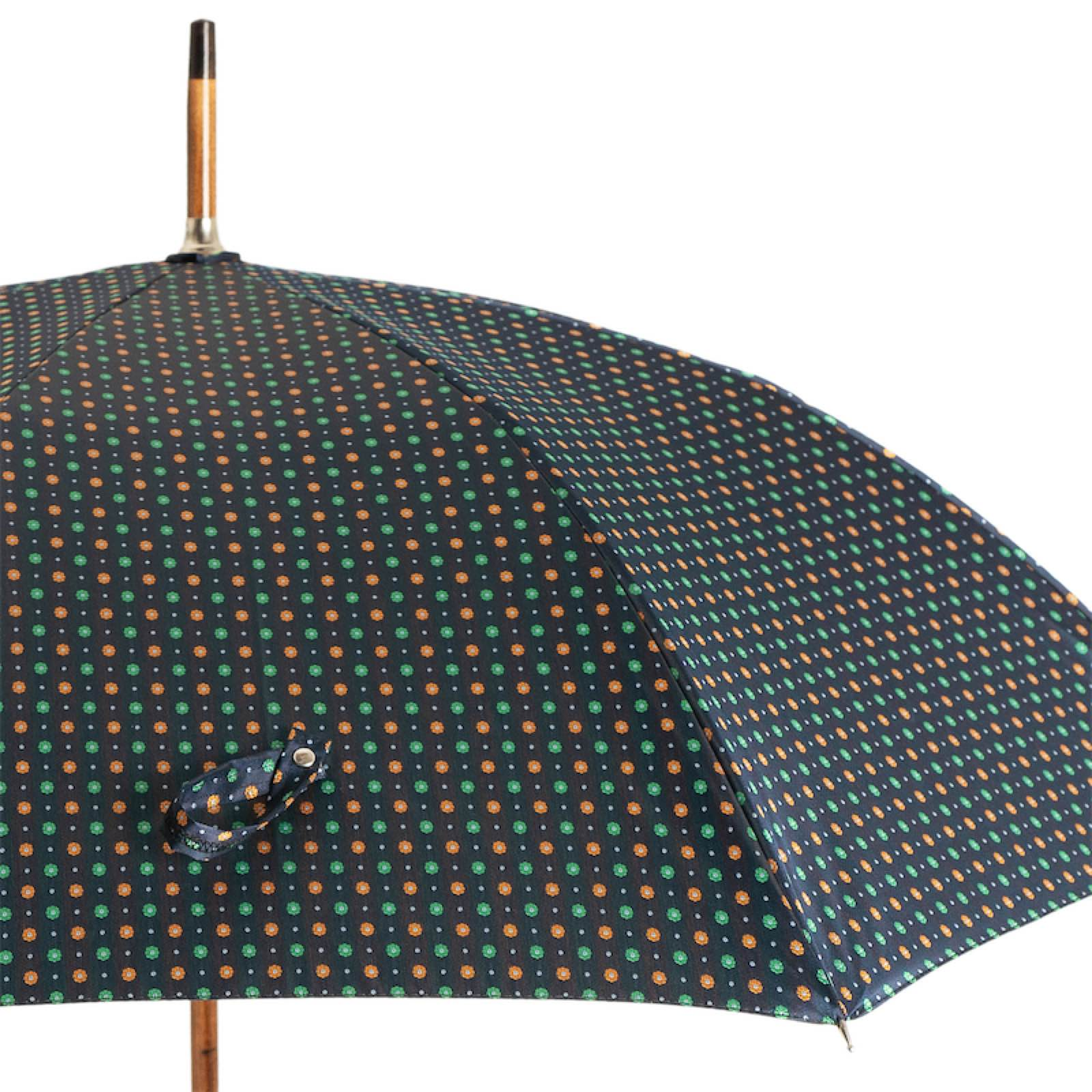 Maple Stick Umbrella with Little Flowers, Handmade Italian Craft