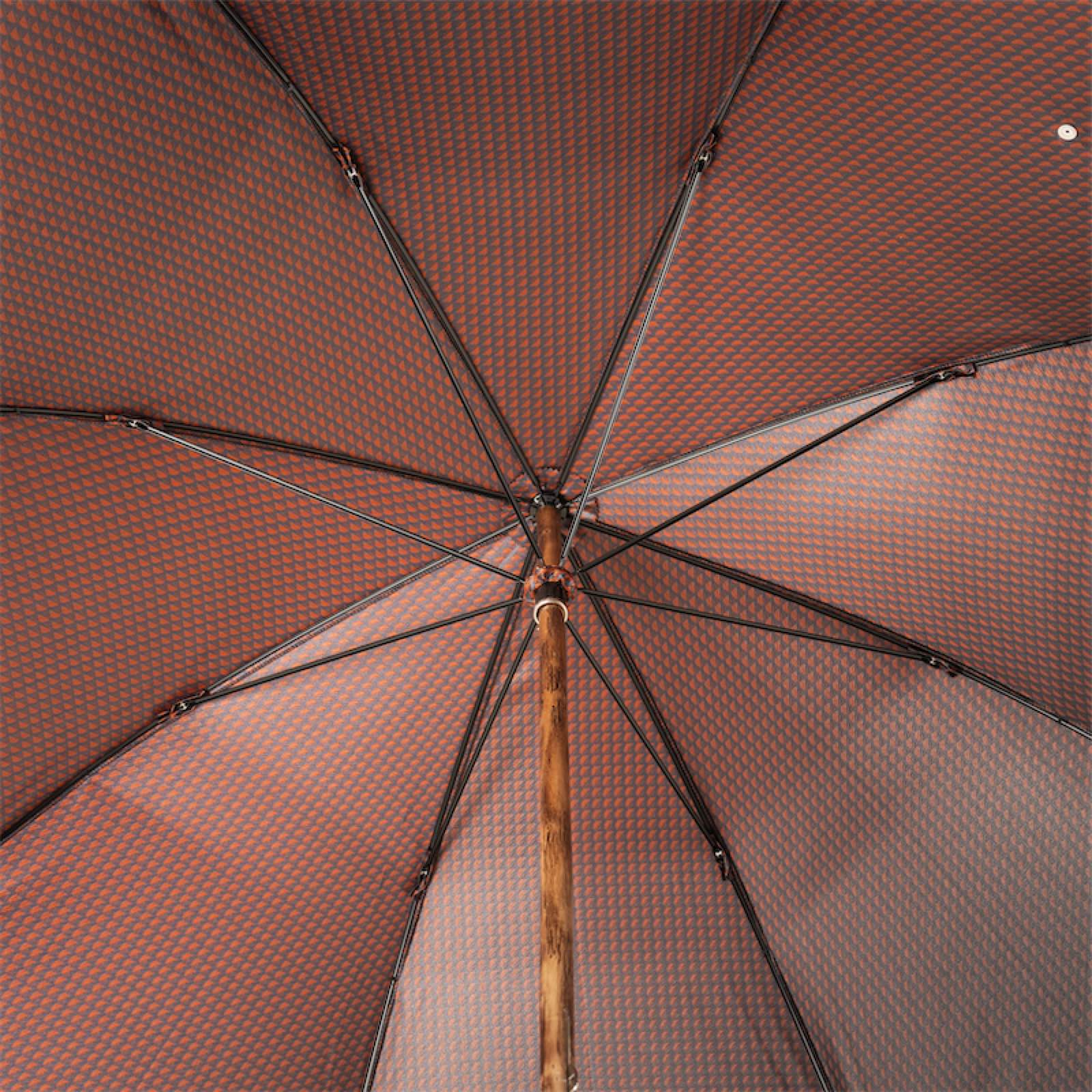 Elegant Umbrella with Straight Continuous Chestnut Stick and Knob End