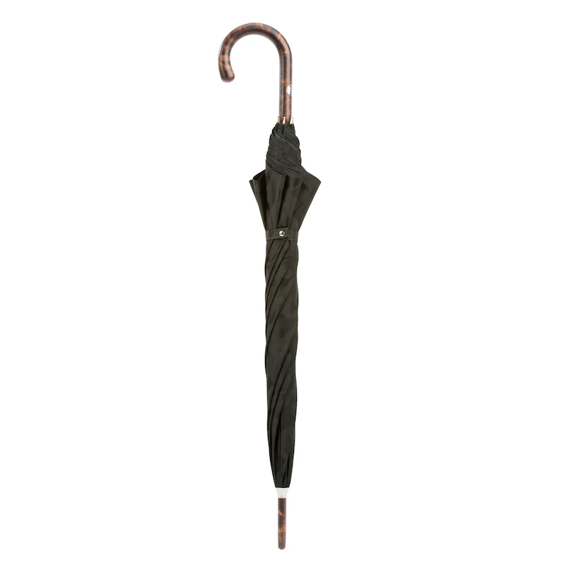 Black Camouflage Bespoke Umbrella with Hickory Handle and Horn End