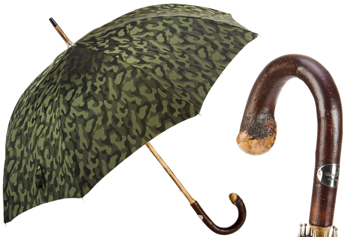 Bespoke One-Piece Chestnut Camouflage Umbrella – Italian Luxury