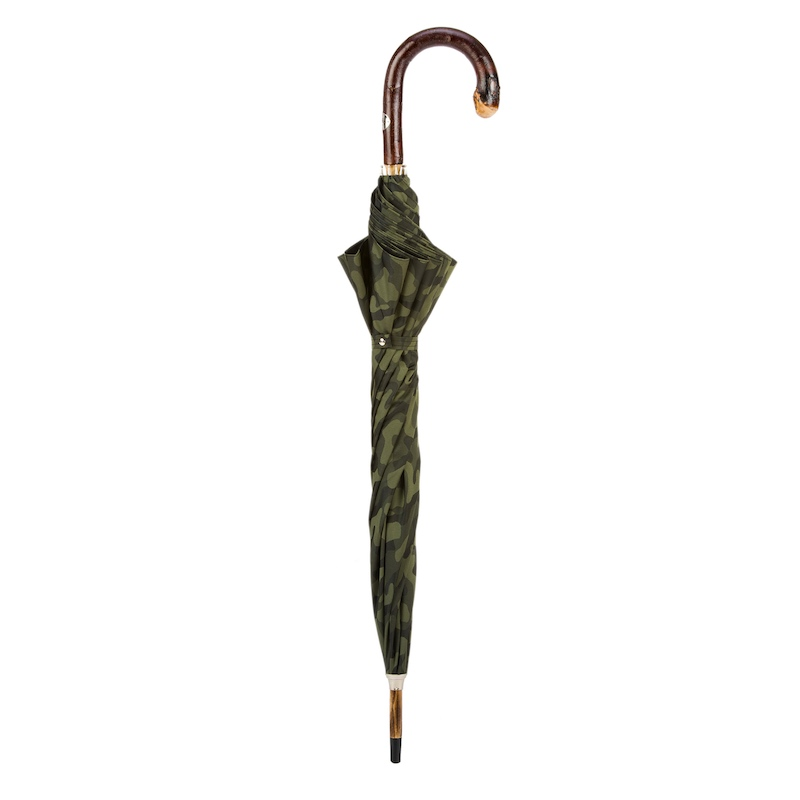 Bespoke One-Piece Chestnut Camouflage Umbrella – Italian Luxury