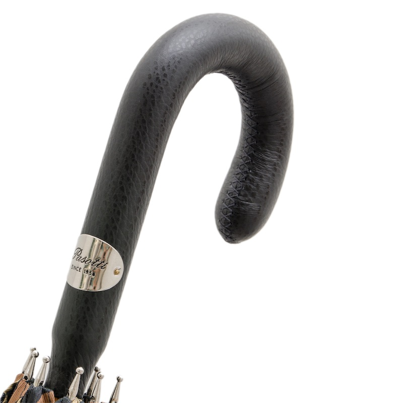 Best Gentleman Umbrella with Handmade Leather Handle – Italian Luxury