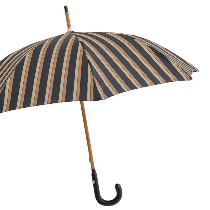 Best Gentleman Umbrella with Handmade Leather Handle – Italian Luxury