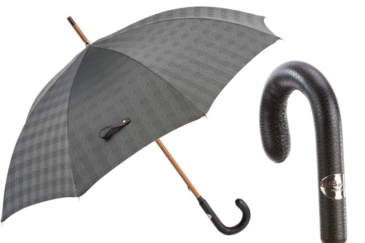 Quality Bespoke Gentleman’s Umbrella with Leather Handle