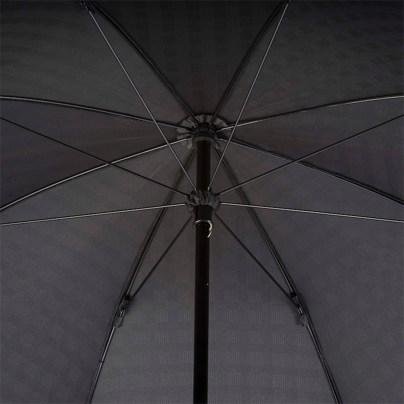 Chestnut Handle Extra Wide Canopy Black Minigalles Umbrella