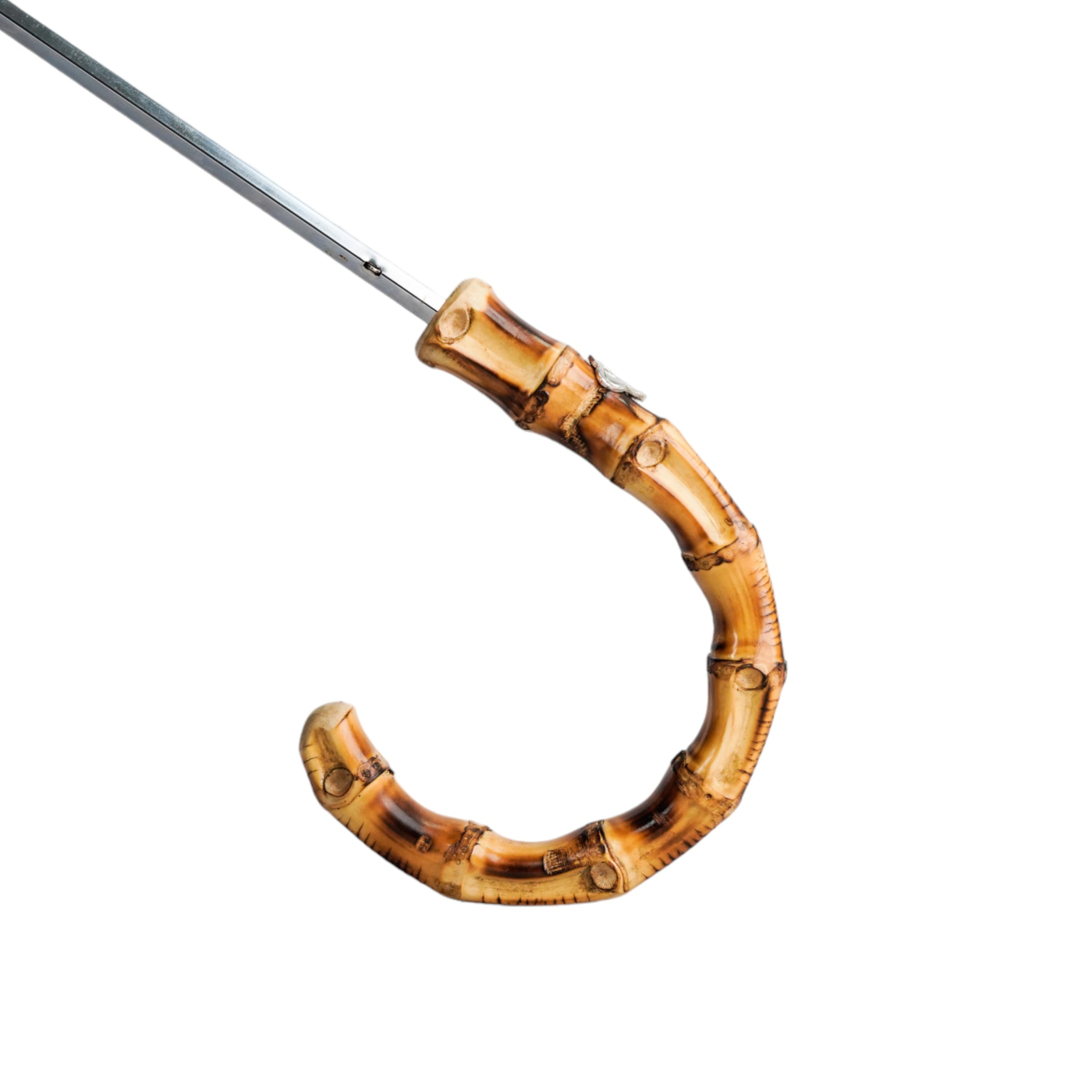 Foldable Striped Umbrella with Bamboo Handle – Handmade in Italy