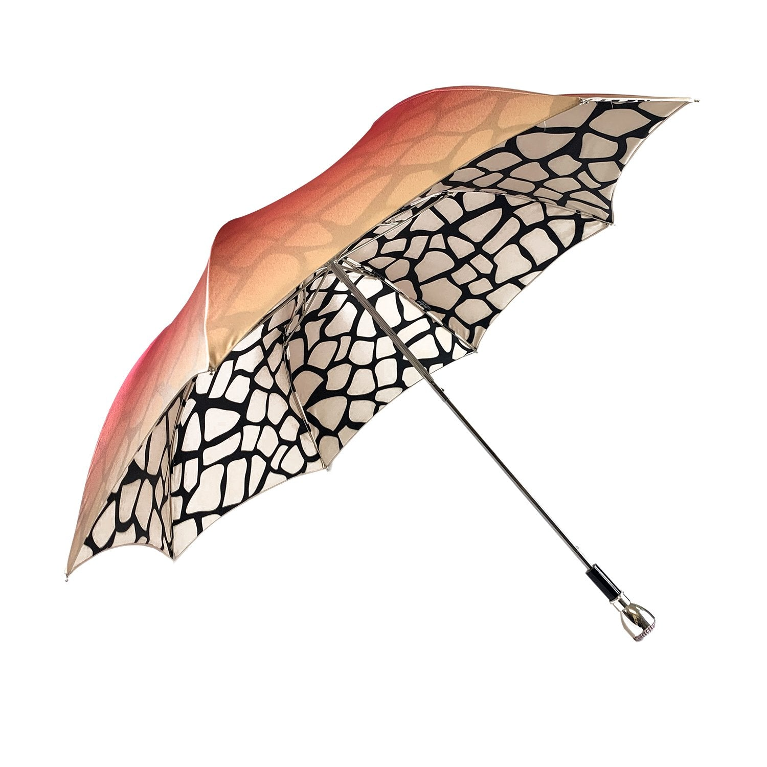 Unique Double Canopy Women's Umbrella with Magenta Crystals