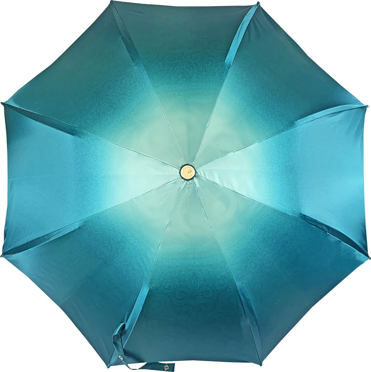 Turquoise Gradient Double-Canopy Umbrella – Handmade in Italy