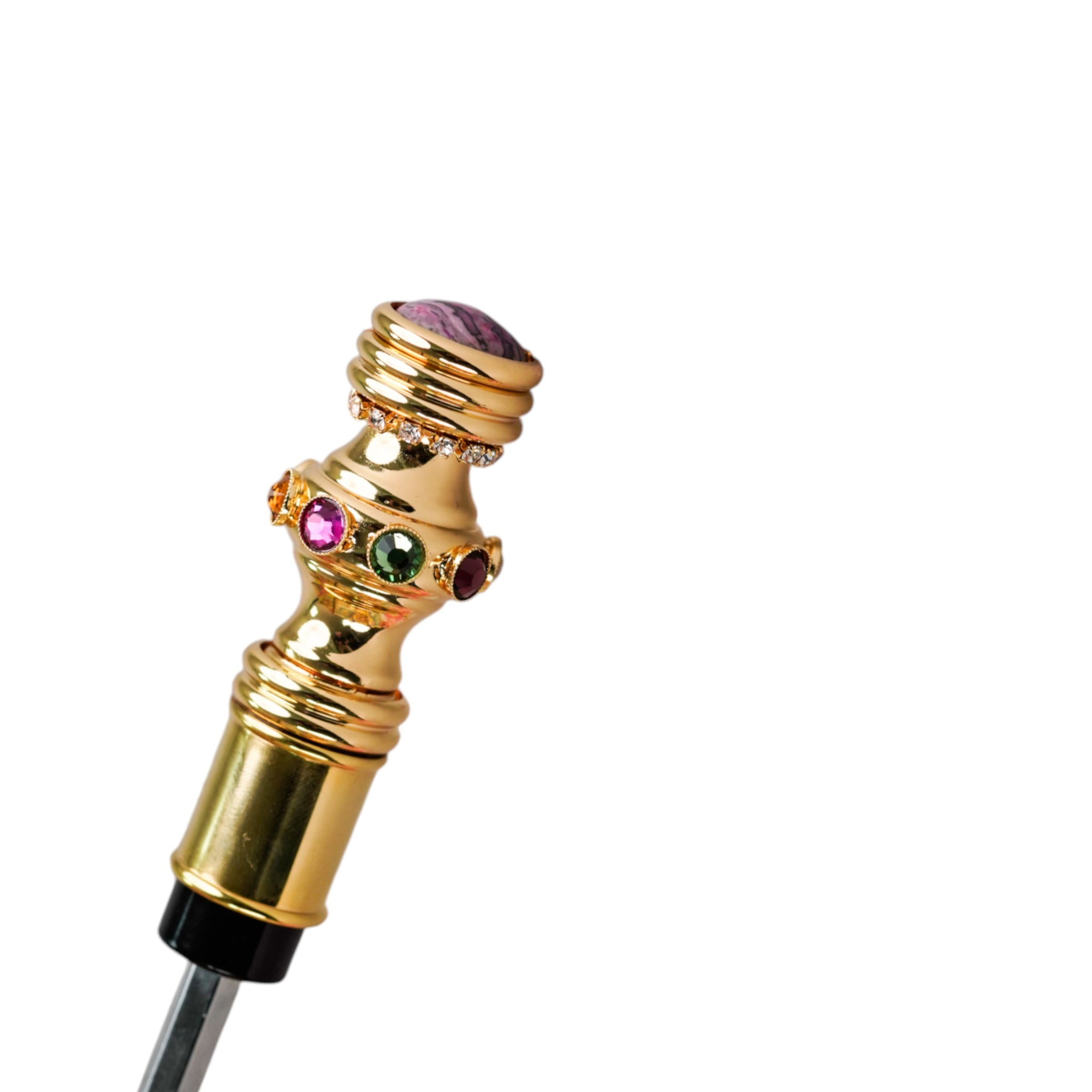 Exclusive Italian Umbrella – Gold-Plated Rainbow Handle