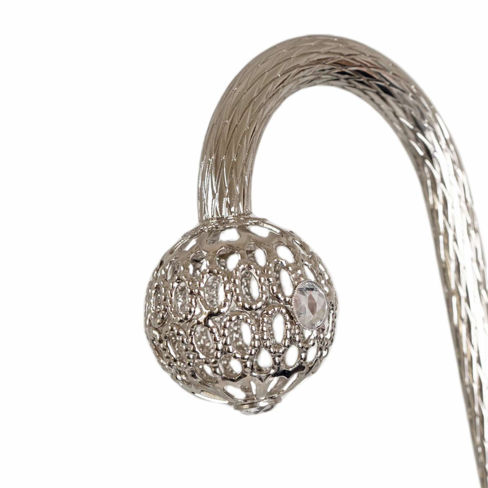 Luxury Bridal Jeweled Brass Handle Umbrella – Manual Opening