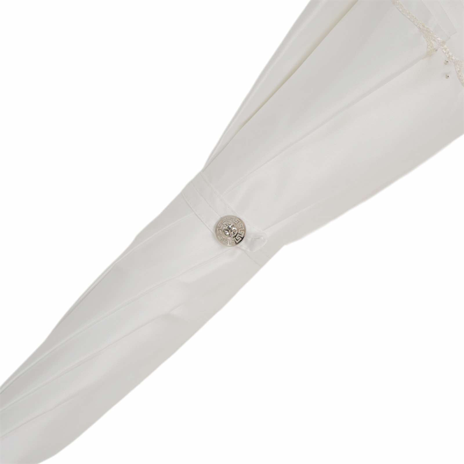 Luxury Bridal Jeweled Brass Handle Umbrella – Manual Opening