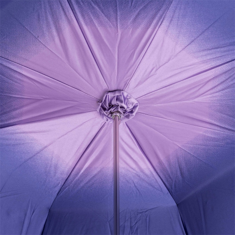 Purple Gem Handle Swarovski Double Cloth Umbrella