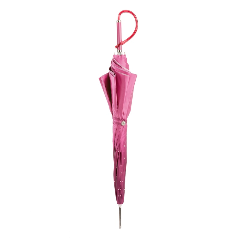 Luxury Pink Swarovski Umbrella with Acetate Handle