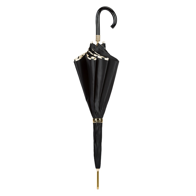 Black Tiger-Striped Manual Opening Double Cloth Umbrella