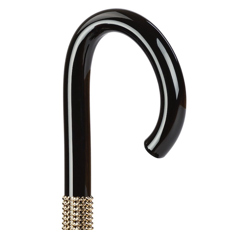 Black Tiger-Striped Manual Opening Double Cloth Umbrella