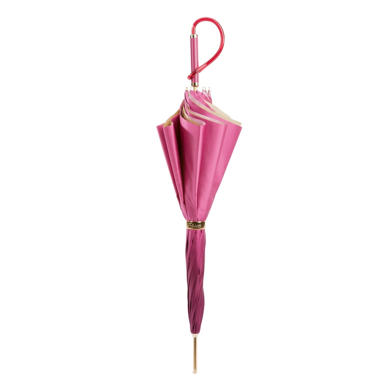 Exclusive Fuchsia Dahlia Double Cloth Manual Opening Umbrella