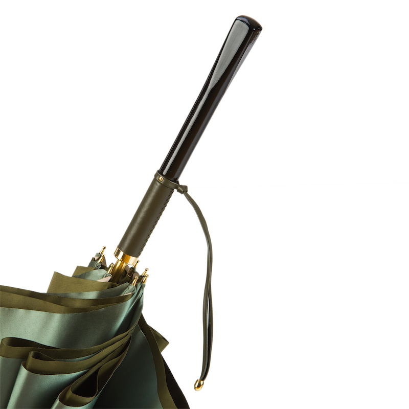 Chic Designer Green Dahlia Manual Opening Umbrella