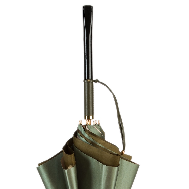 Chic Designer Green Dahlia Manual Opening Umbrella