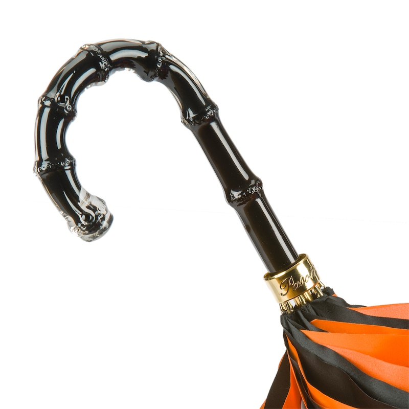 Orange Brush Strokes Umbrella – Double Cloth, Acetate Handle