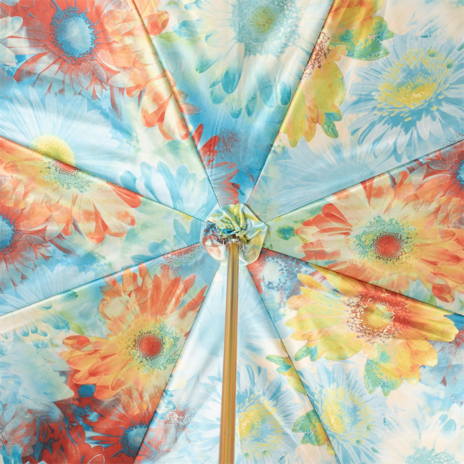 Sunflowers Umbrella – Handmade Italian Elegance with Brass Handle