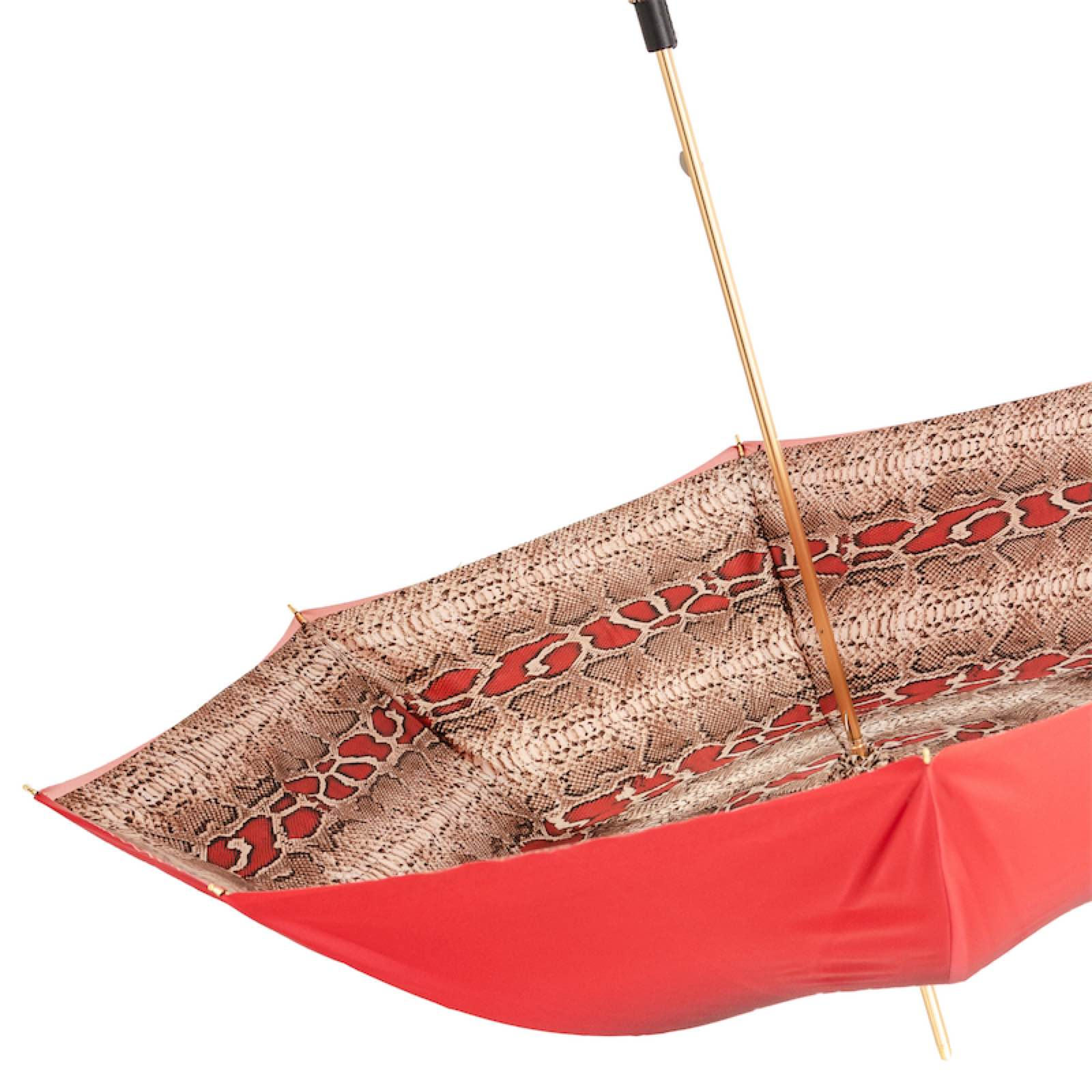 Red Python Umbrella – Manual Opening, Handmade in Italy