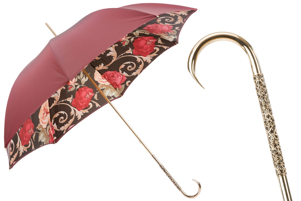 Burgundy Vintage Umbrella, Double Cloth – Manual Opening