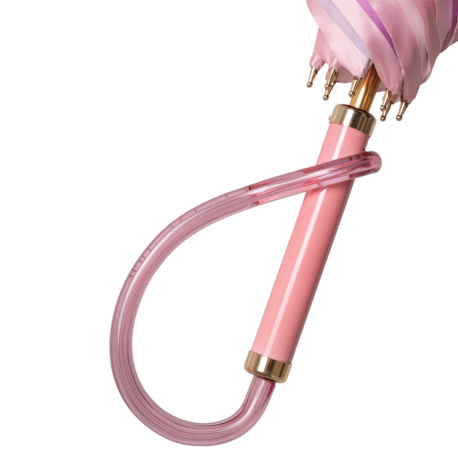 Pink Ombre Umbrella with Acetate Handle, Handmade in Italy