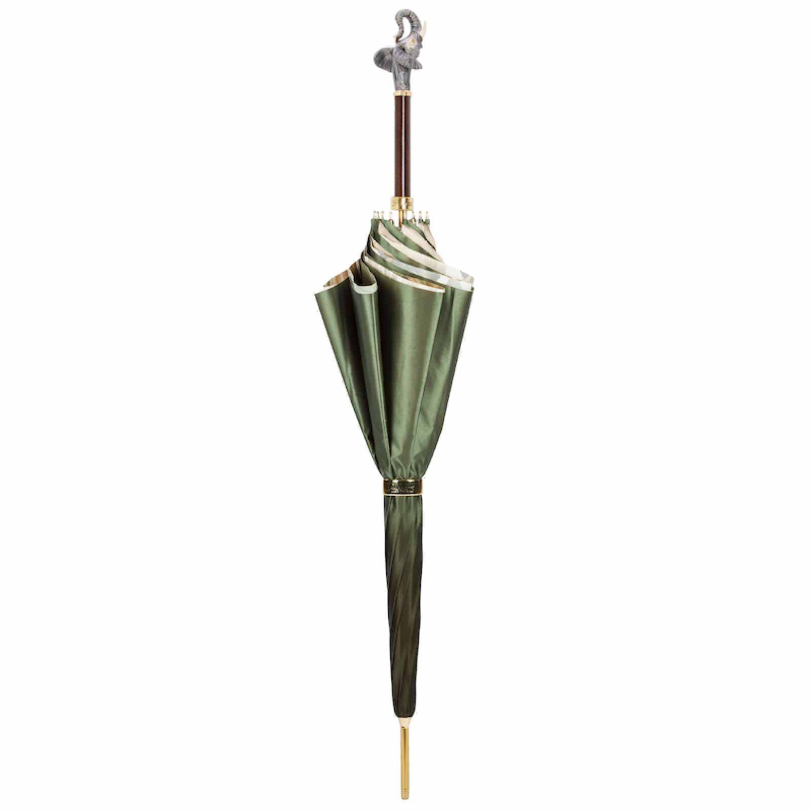 Elephant Umbrella with Enameled Brass Handle – Handmade in Italy