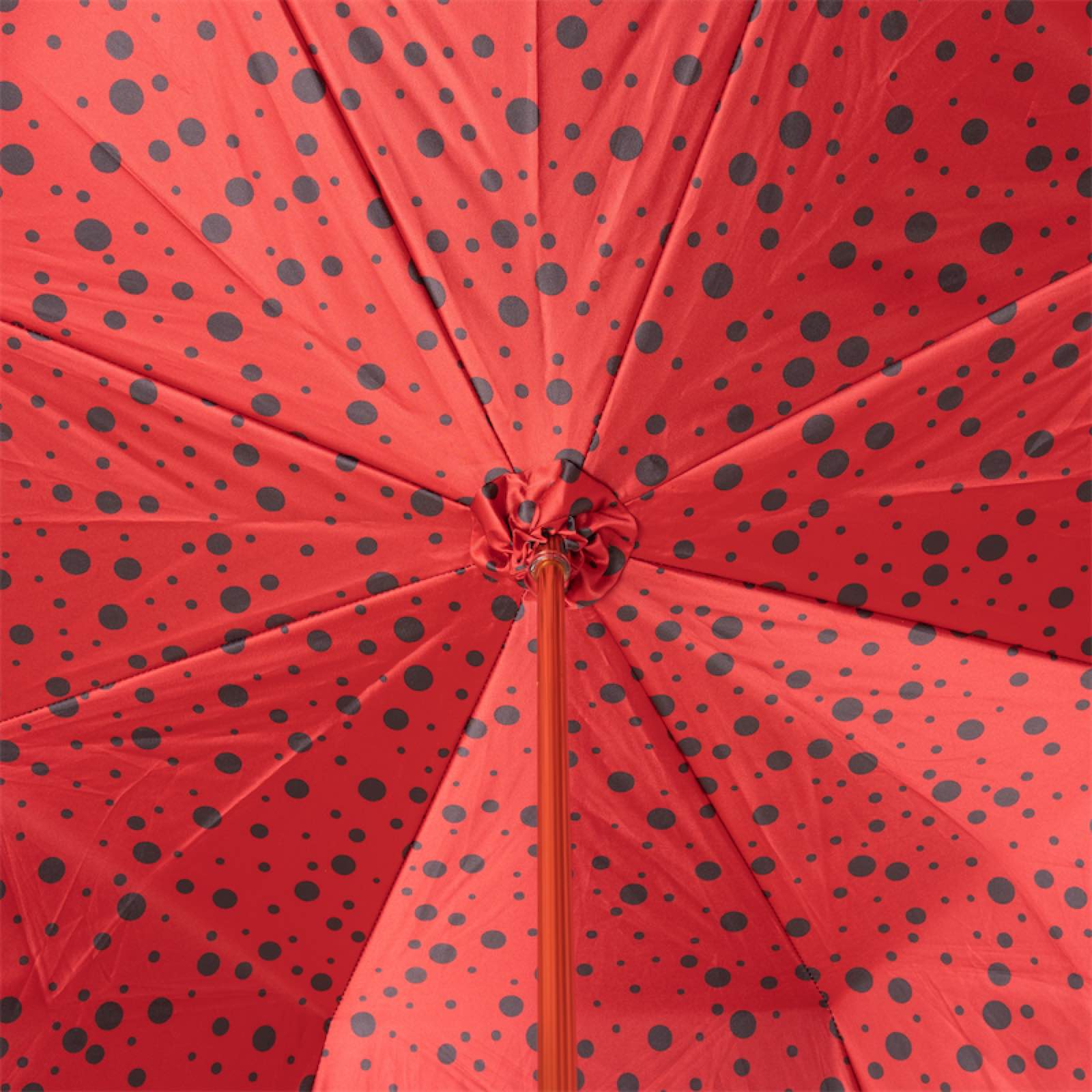 Coccinella Lux Umbrella with Enameled Brass Handle – Handmade in Italy