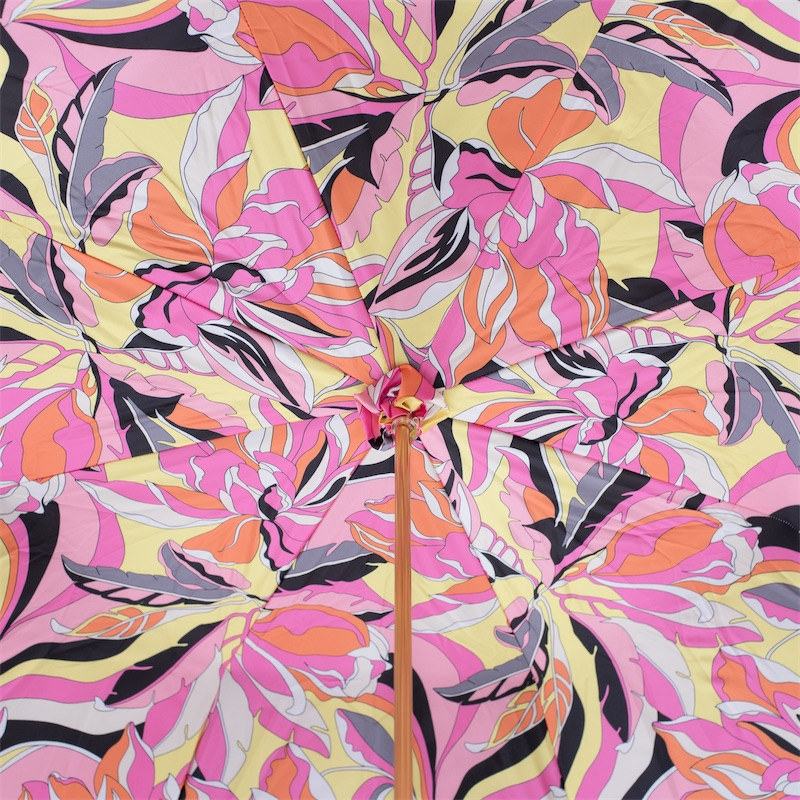 Pink Handle Umbrella, Manual Opening, Handmade in Italy