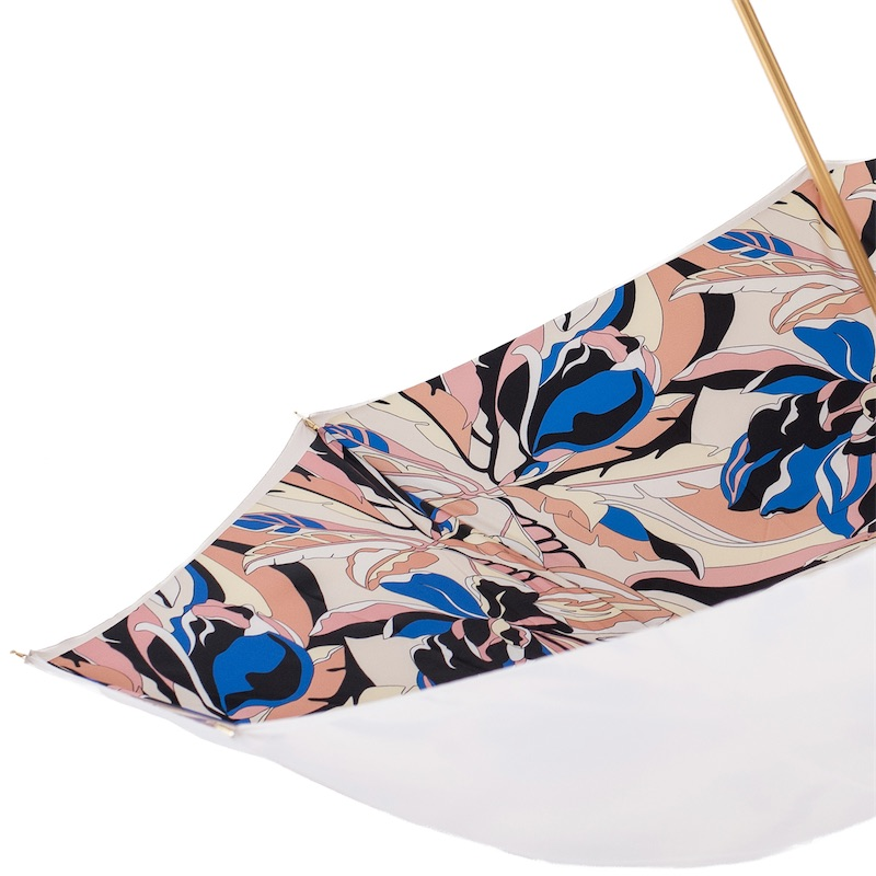 Elegant Ivory Umbrella – Acetate Handle, Handmade in Italy