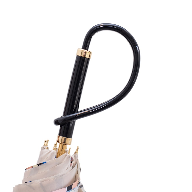 Elegant Ivory Umbrella – Acetate Handle, Handmade in Italy