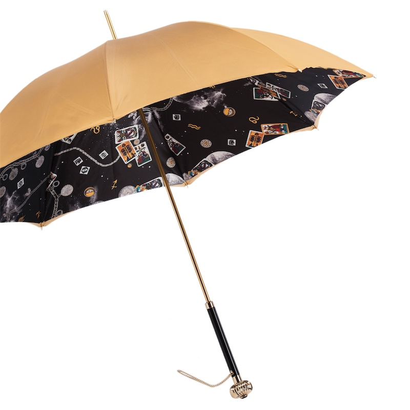 Jeweled Handle Mystery Umbrella, Double Cloth – Manual Opening