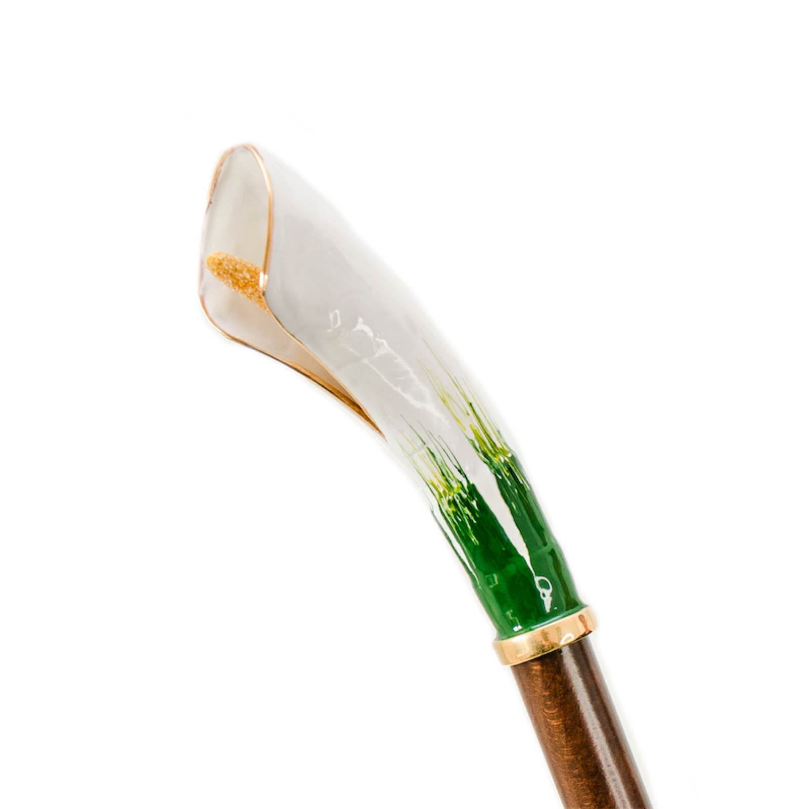 Calla Luxury Umbrella with Enameled Brass Handle – Handmade in Italy