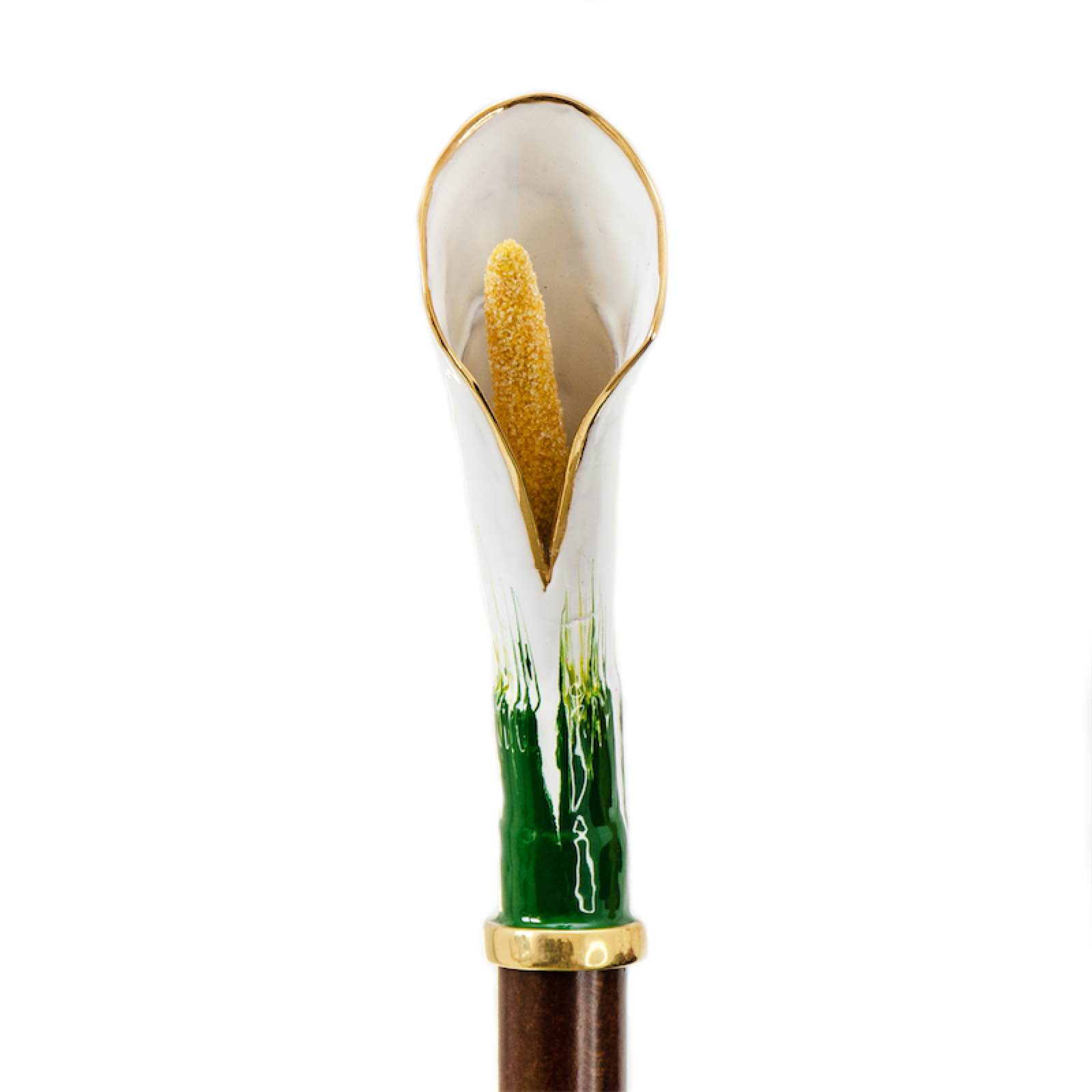 Calla Luxury Umbrella with Enameled Brass Handle – Handmade in Italy