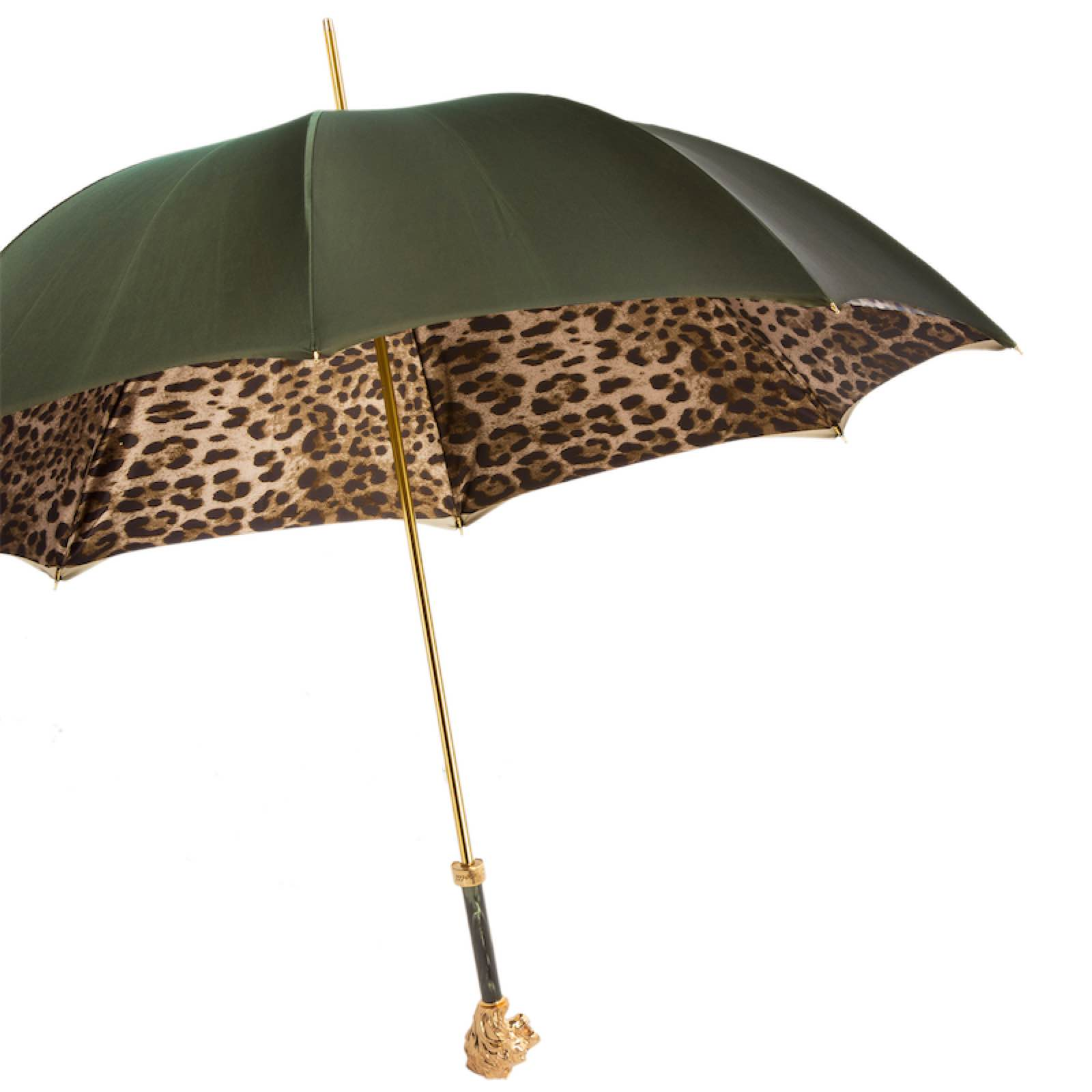 Lion Handle Leopardized Lion Luxury Umbrella – Manual Opening