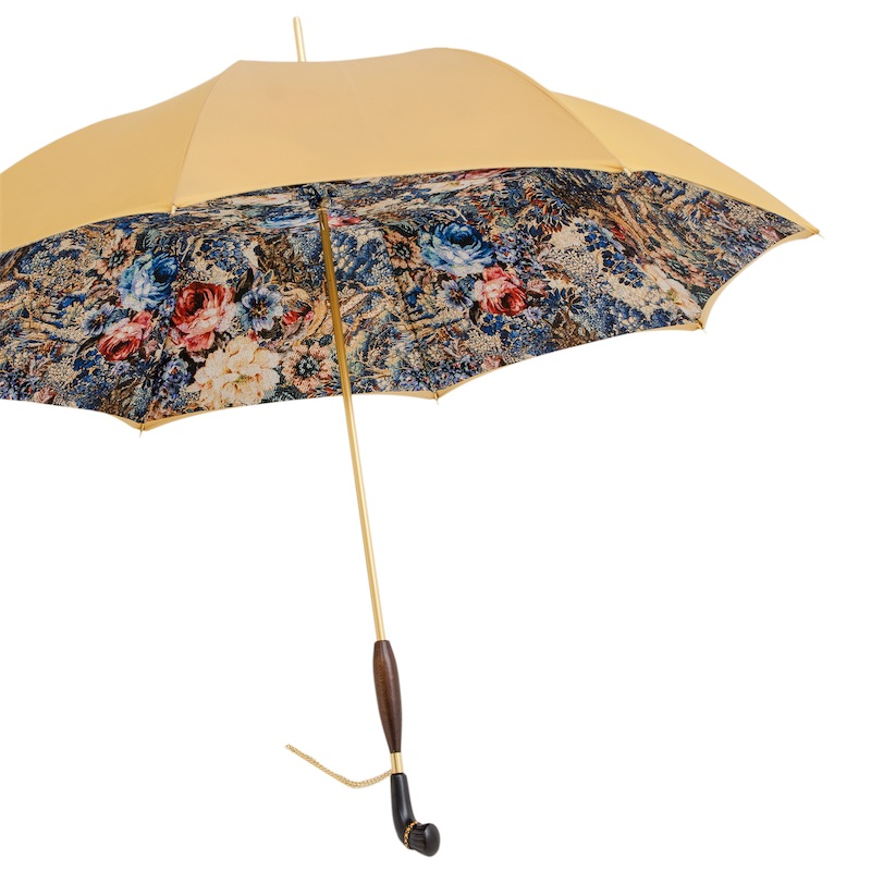 Handmade Vintage Umbrella with Swarovski Crystal Wooden Handle