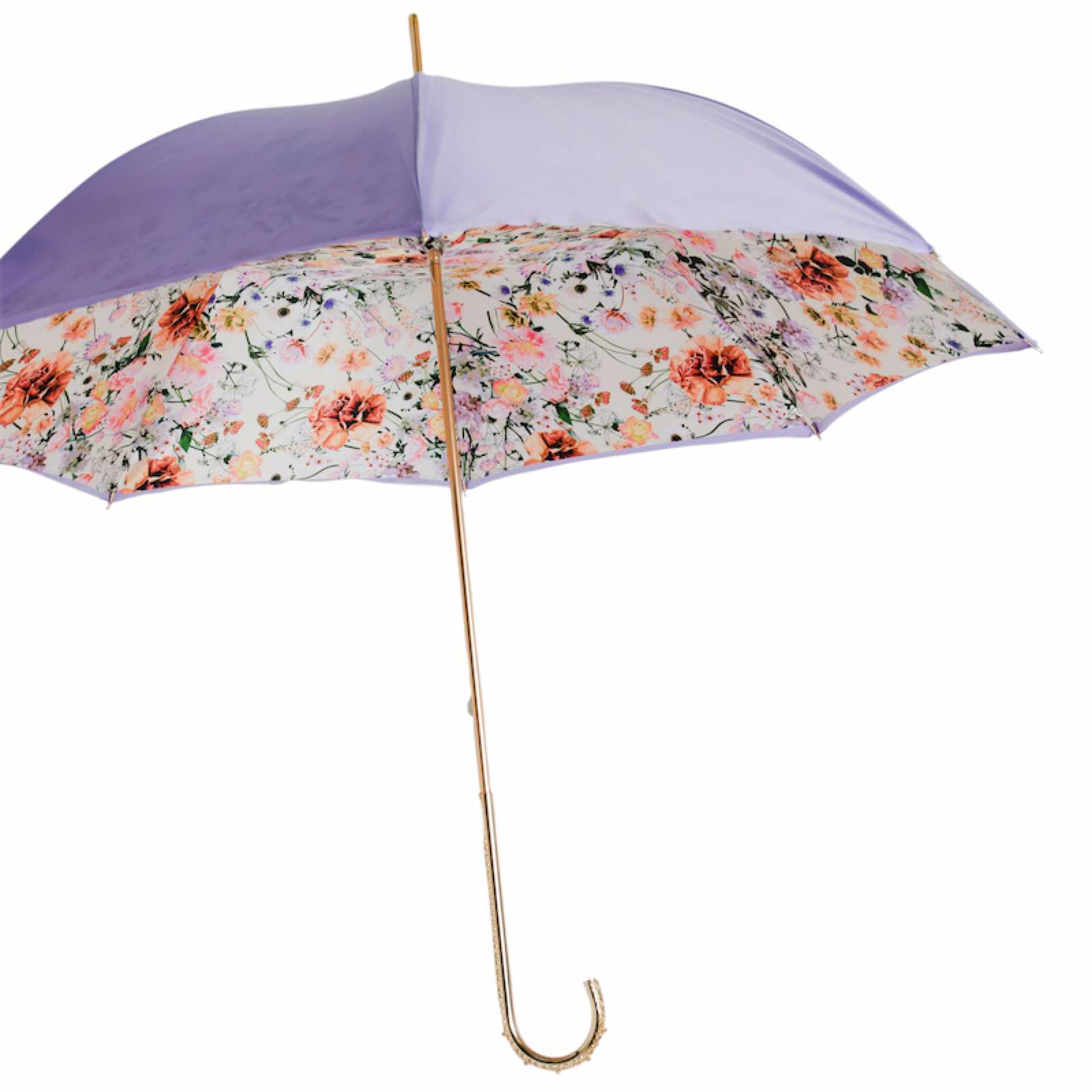 Purple Umbrella with Double Cloth – Elegant Italian Craftsmanship