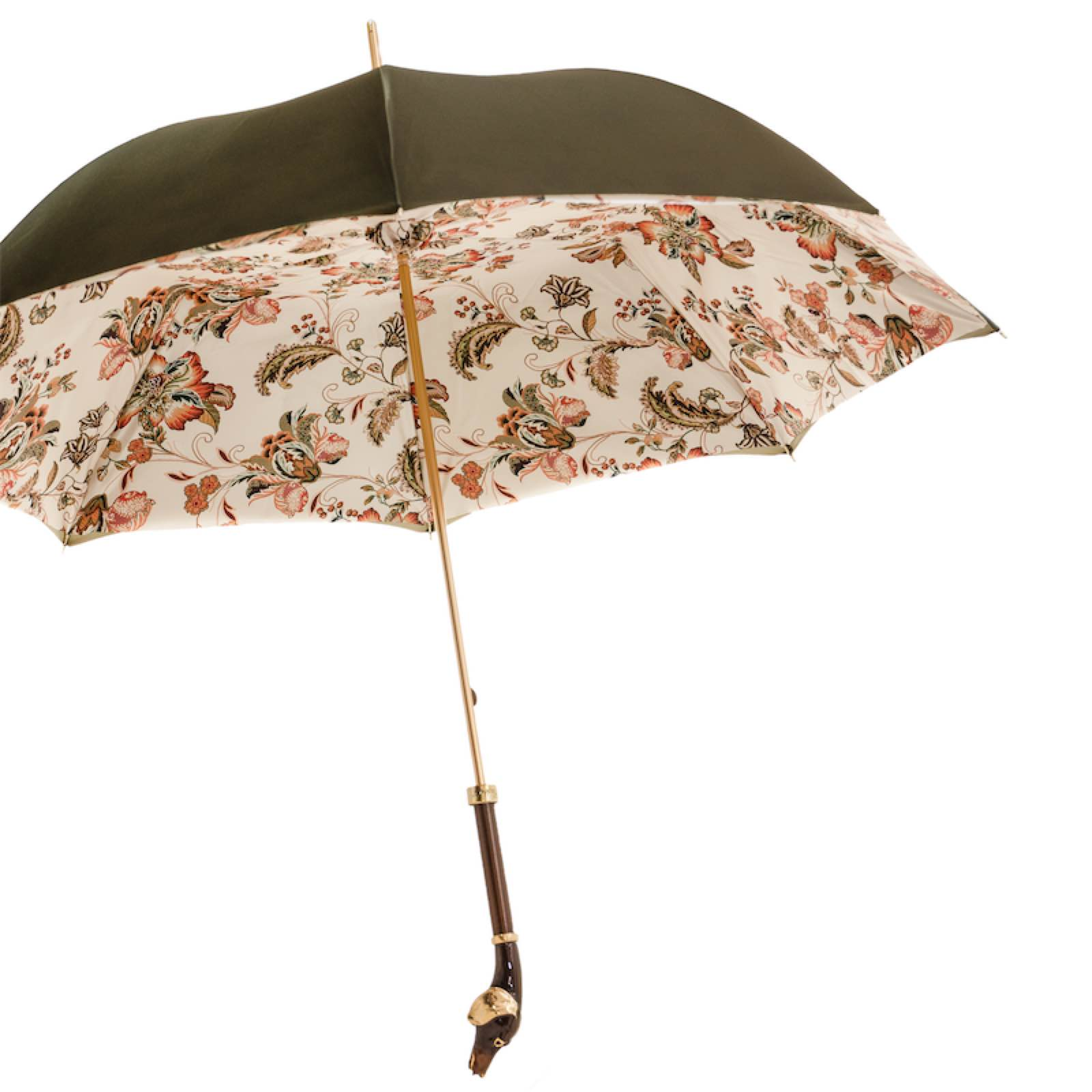 Exclusive Desifner Dachshund Handle Green Umbrella