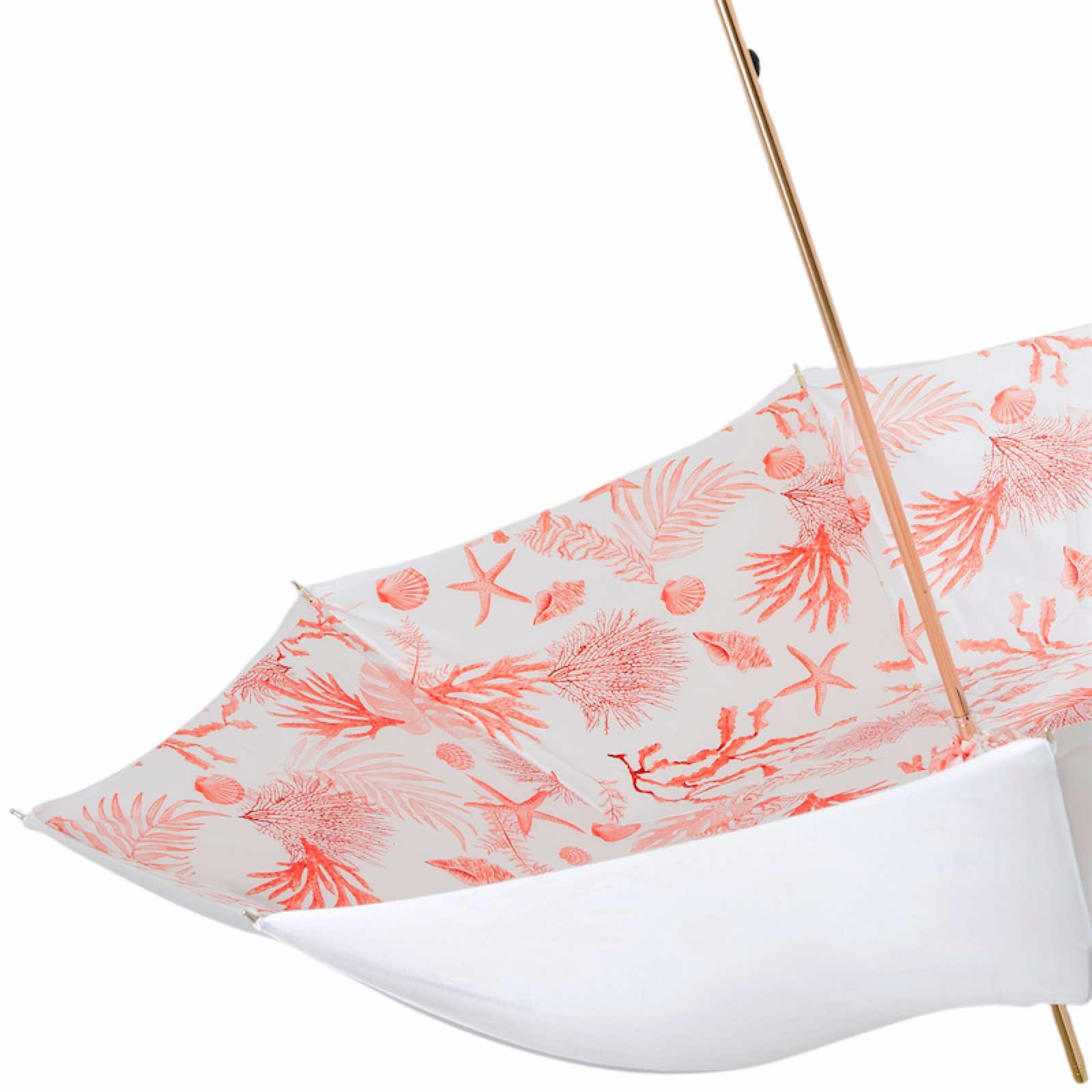 Luxury Starfish Enameled Brass Handle Umbrella – Handmade in Italy
