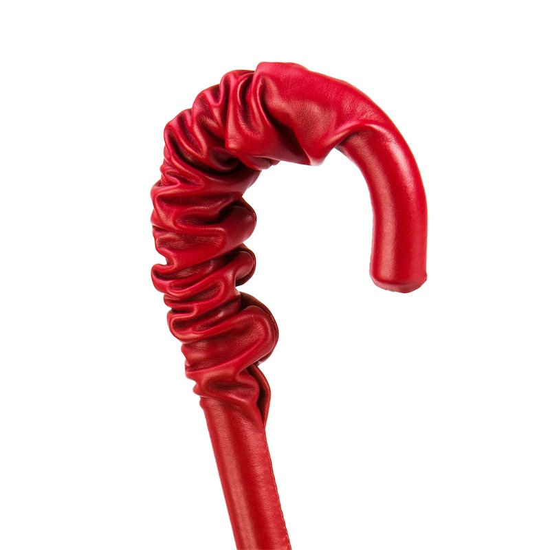 Red Leopard Print Umbrella, Double Cloth – Manual Opening