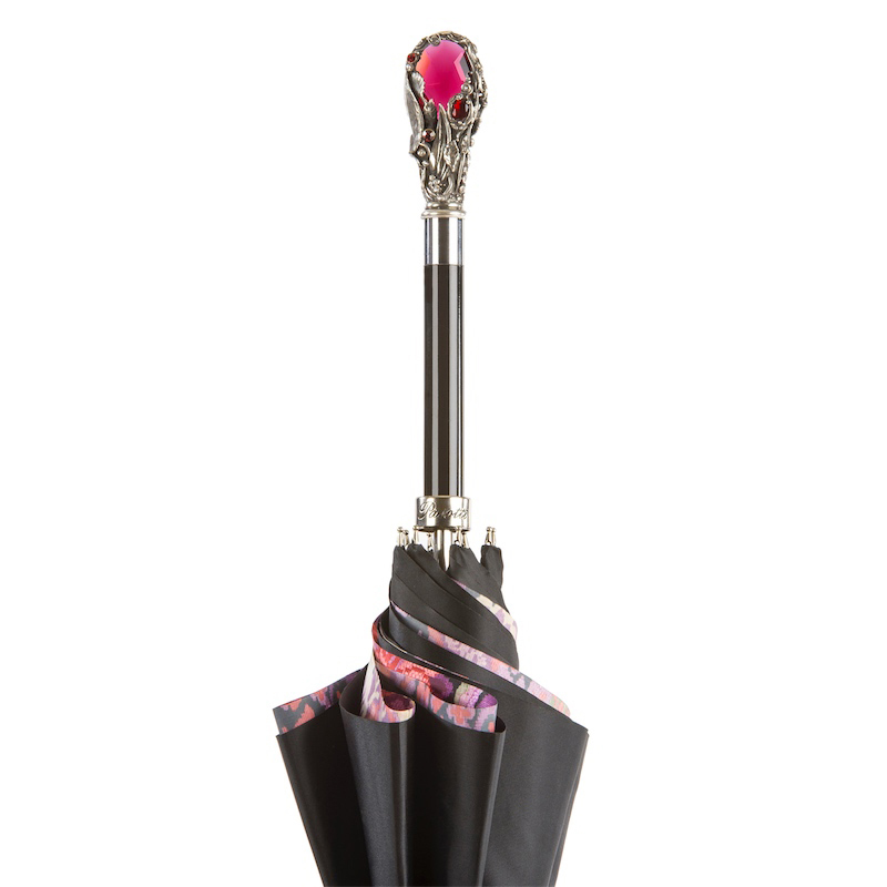 Luxury Red Gem Umbrella for Women – Handmade in Italy