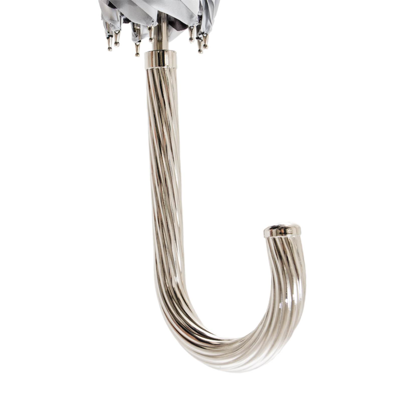 Umbrella with Grey Pearls and Leopard Print – Manual Opening