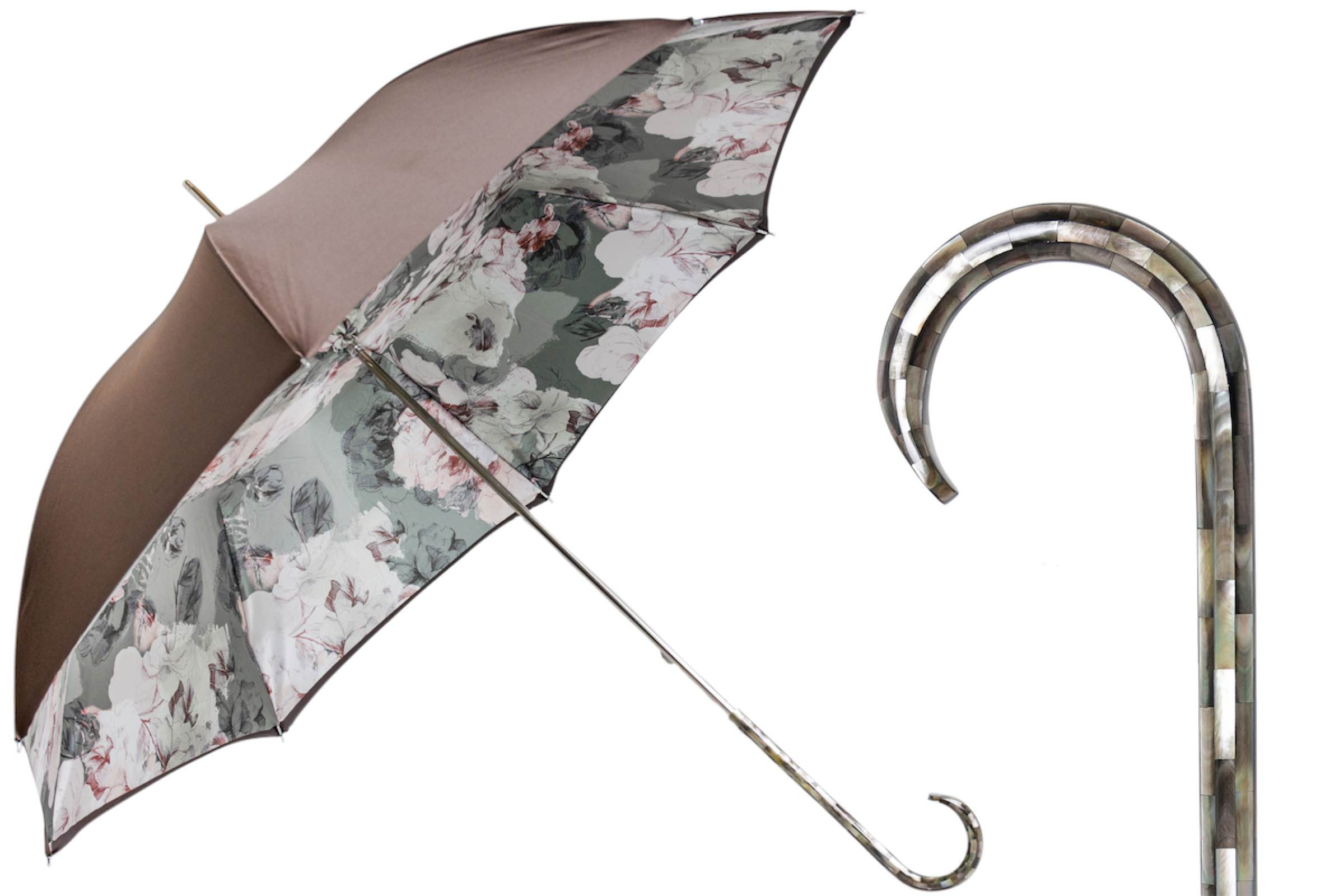 Elegant Handle Mother of Pearl Luxury Umbrella – Manual Opening