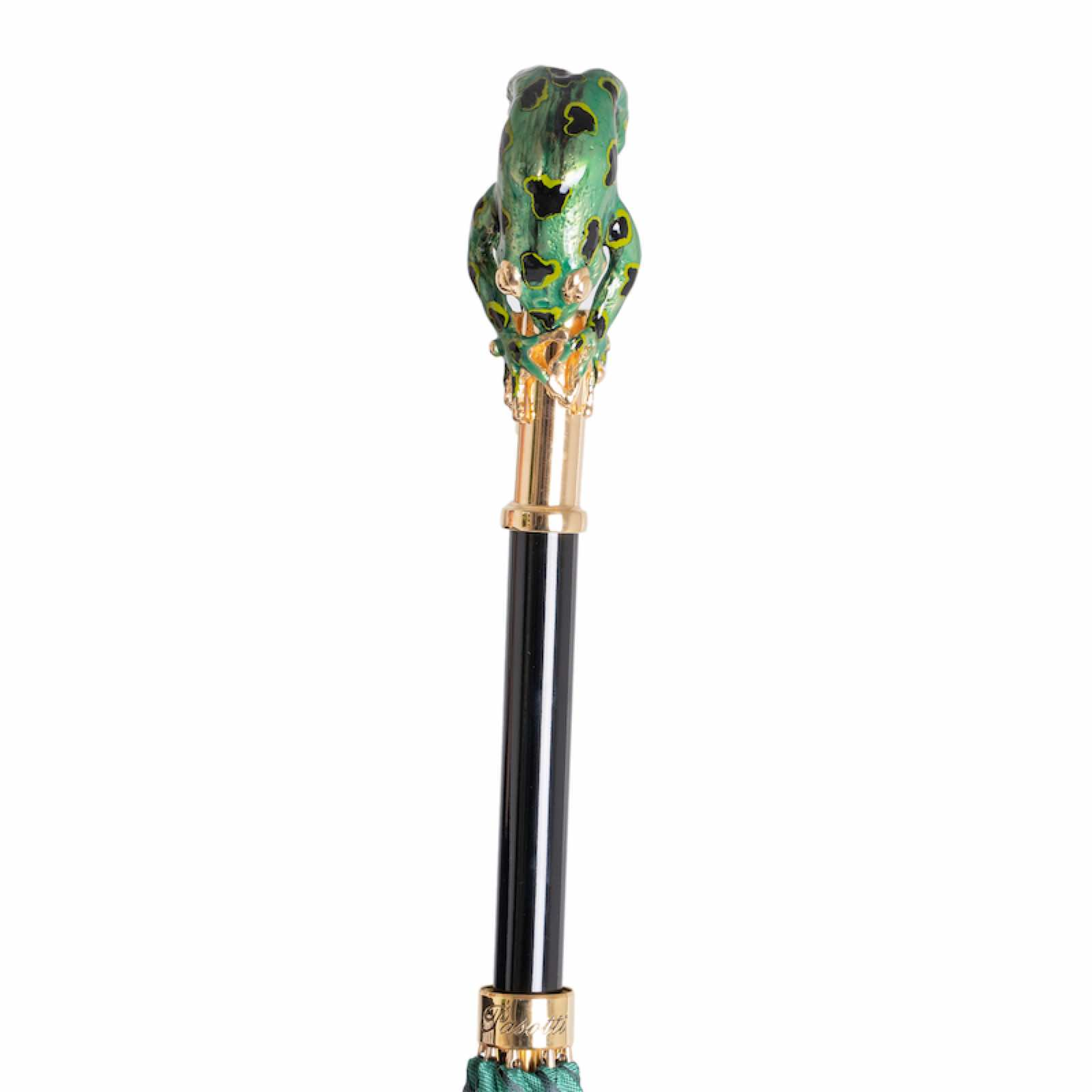 Frog Umbrella with Enameled Brass Handle – Handmade in Italy