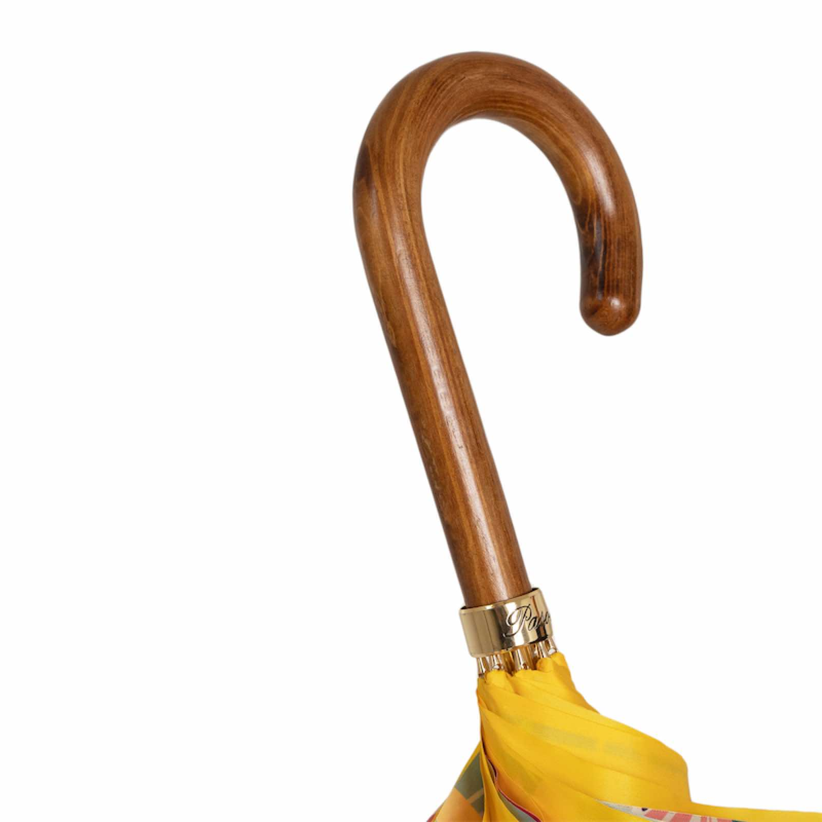 Yellow Tropical Umbrella – Manual Opening, Handmade in Italy